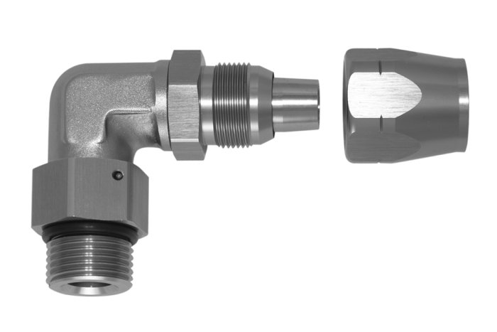 - 10 AN (10AN AN10) фитинг 90°, П ORB AN10, кованый, BLACKROCK LAB A10-090-ORB10Ti