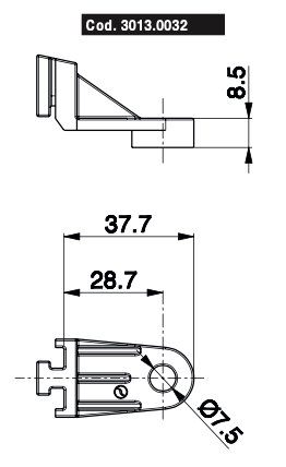 Кронштейн крепления вентилятора SPAL 30130032