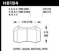 Колодки тормозные HB194D.570 HAWK ER-1