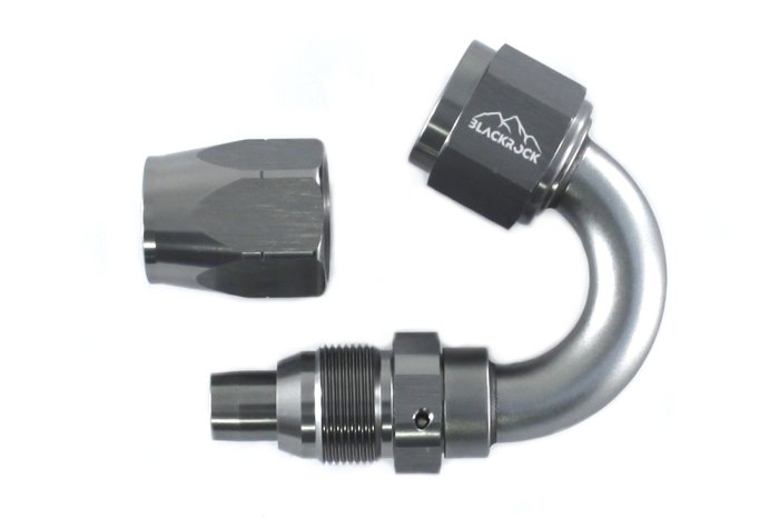 - 8 AN (8AN AN8) фитинг 150°, 20 серия Cutter Style, BLACKROCK LAB A08-150-2Ti