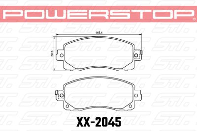 Колодки тормозные 17-2045 PowerStop Z17 передние SUBARU FORESTER 2018-&gt; ; IMPREZA 2016-&gt; ; OUTBACK;