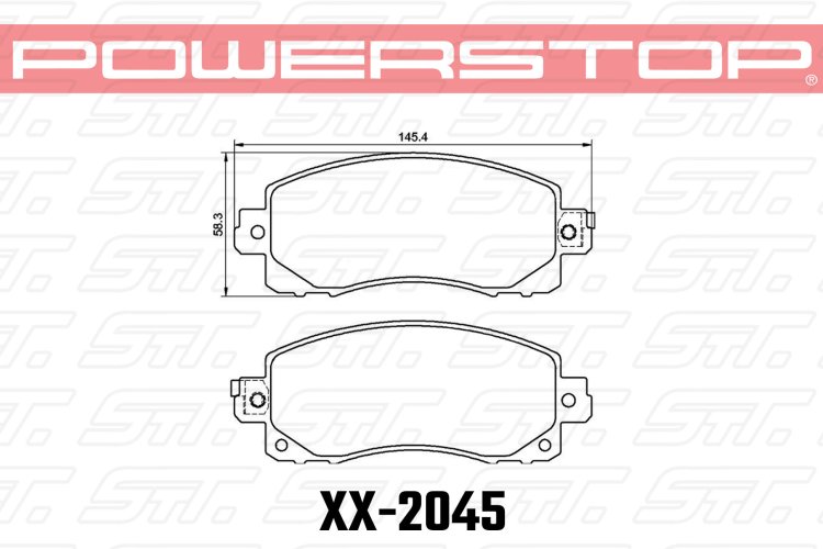 Колодки тормозные 17-2045 PowerStop Z17 передние SUABARU FORESTER 2018-> ; IMPREZA 2016-> ; OUTBACK;