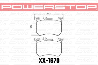 Колодки тормозные 23-1670 PowerStop Z23 передние MB S-class W221; SL R231