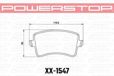 Колодки тормозные 26-1547 PowerStop Z26 задние AUDI RS5; RS7; S7; S6; PORSCHE MACAN