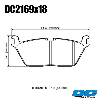Колодки тормозные DC2169E18 DC brakes RT.2 задние RAM 1500 2019-&gt;