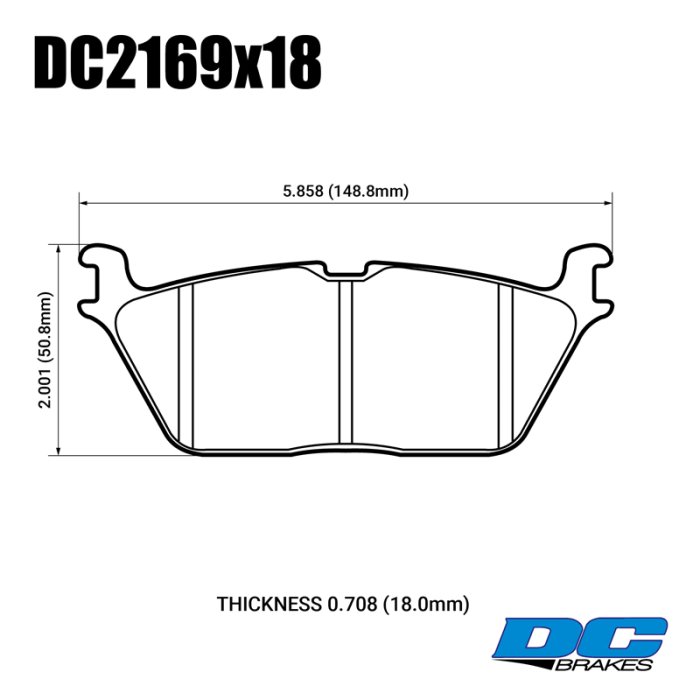 Колодки тормозные DC2169E18 DC brakes RT.2 задние RAM 1500 2019->