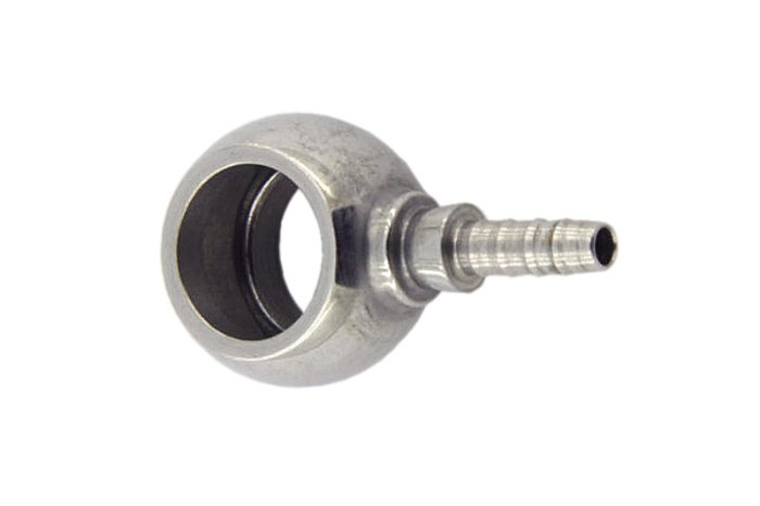 Фитинг banjo d12 mm, нерж. короткий D-03 сталь, под опрессовку S5091-03-M12C, Goodridge