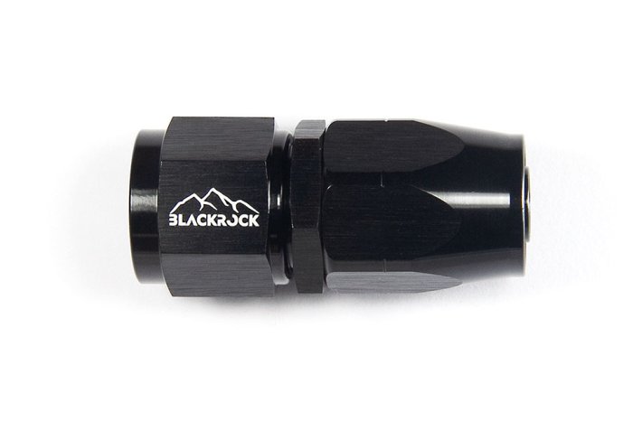 - 8 AN (8AN AN8) фитинг прямой 20 серия Cutter Style, BLACKROCK LAB ЧЁРНЫЙ, A08-001-2BK
