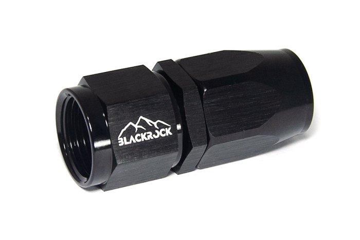 - 8 AN (8AN AN8) фитинг прямой 20 серия Cutter Style, BLACKROCK LAB ЧЁРНЫЙ, A08-001-2BK