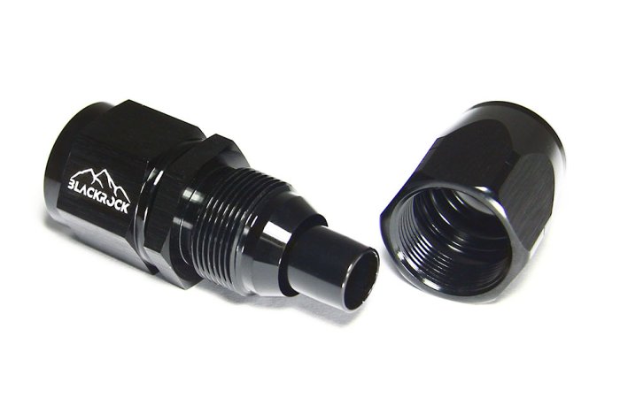 - 8 AN (8AN AN8) фитинг прямой 20 серия Cutter Style, BLACKROCK LAB ЧЁРНЫЙ, A08-001-2BK