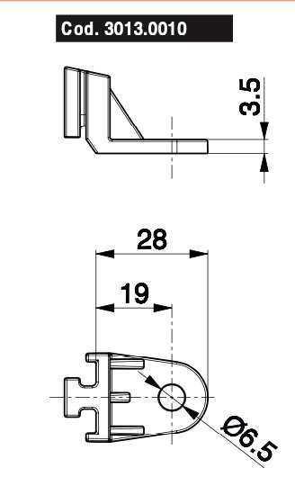 Кронштейн крепления вентилятора SPAL 30130010