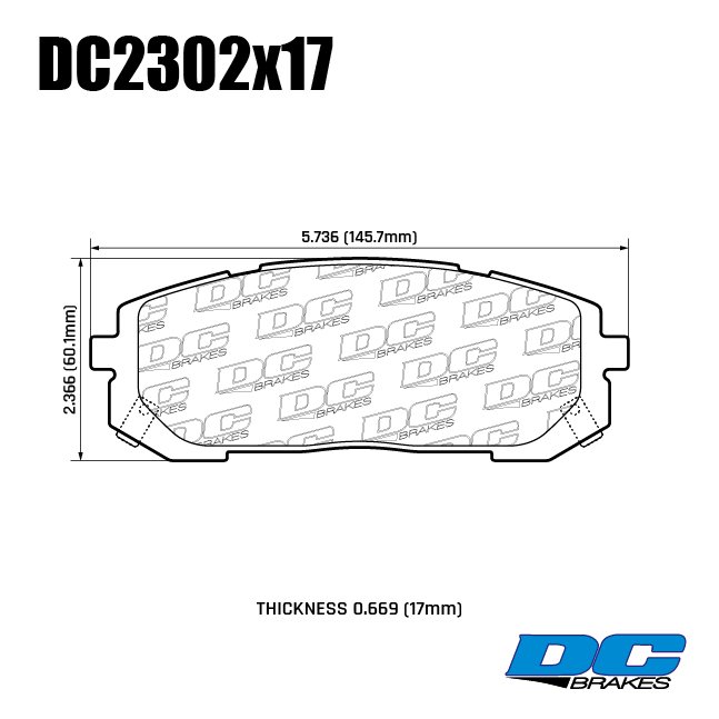 Колодки тормозные DC2302P17 DC Brakes Street STR.S+, перед HYUNDAI SONATA; TUCSON; KIA K5, SPORTAGE