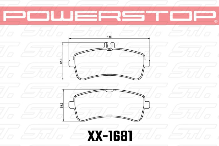 Колодки тормозные 23-1681 PowerStop Z23 задние MERCEDES AMG GT, SL 63AMG 2012->