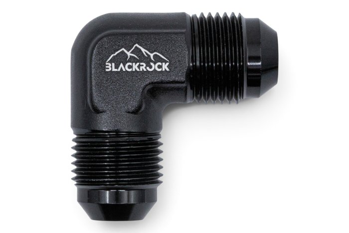 Адаптер П AN08 - П AN08, 90°, алюминий , BLACKROCK LAB, AN821-08BK
