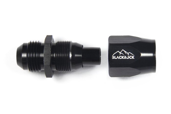 - 8 AN (8AN AN8) фитинг прямой ПАПА BLACKROCK LAB ЧЁРНЫЙ, A08-001-MA6BK