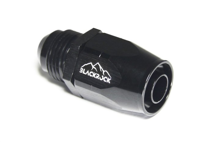 - 8 AN (8AN AN8) фитинг прямой ПАПА BLACKROCK LAB ЧЁРНЫЙ, A08-001-MA6BK