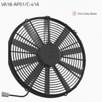 Вентилятор втягивающий (за радиатором) 16" (385mm) 2490 м3/ч SPAL VA18-AP51/C-41A