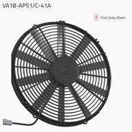 Вентилятор втягивающий (за радиатором) 16&quot; (385mm) 2490 м3/ч SPAL VA18-AP51/C-41A - Вентилятор втягивающий (за радиатором) 16" (385mm) 2490 м3/ч SPAL VA18-AP51/C-41A