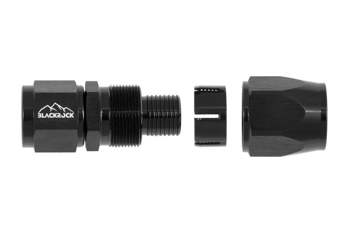 - 10 AN (10AN AN10) фитинг прямой K90 серия, BLACKROCK LAB ЧЁРНЫЙ, K10-001-9BK