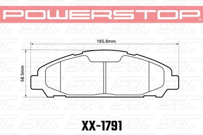 Колодки тормозные 26-1791 PowerStop Z26 передние MUSTANG КРОМЕ Performance Package 2014->