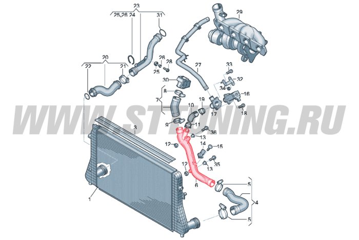 Пайпинг кит BLACKROCK LAB VW-PK-0169 VAG Gen2, 2.0 TSI 09-14; Golf R MK6, AUDI S3 06-12; TTS 08-14;