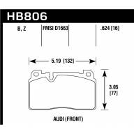 Колодки тормозные HB806B.624 HAWK HPS 5.0 - Колодки тормозные HB806B.624 HAWK HPS 5.0