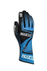 Перчатки для картинга SPARCO RUSH, голубой/черный, размер 08, 00255608AZNR