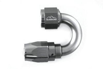 - 8 AN (8AN AN8) фитинг 180°, 20 серия Cutter Style, BLACKROCK LAB A08-180-2Ti