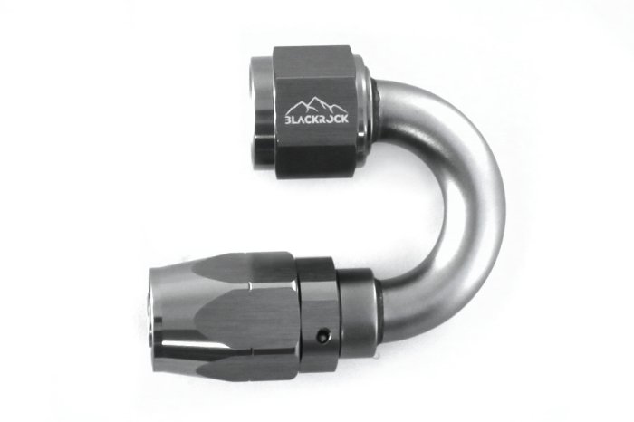 - 8 AN (8AN AN8) фитинг 180°, 20 серия Cutter Style, BLACKROCK LAB A08-180-2Ti