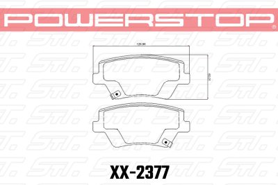 Колодки тормозные 36-2377 PowerStop Z36 задние GENESIS GV60; GV80 2020-&gt;