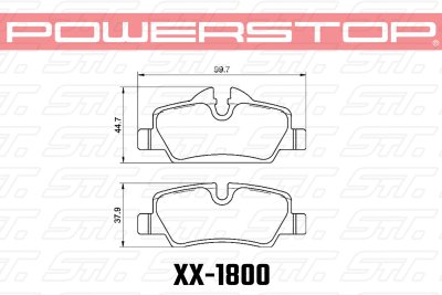 Колодки тормозные 23-1800 PowerStop Z23 задние MINI F55; F56; JCW F56 2013-&gt;