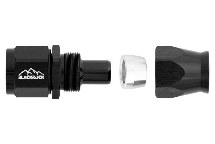 - 12 AN (12AN AN12) фитинг прямой, алюминий BLACKROCK LAB T12-001-6BK тефлоновый шланг (600 серия)