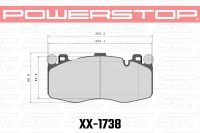 Колодки тормозные 26-1738 PowerStop Z26 передние BMW X5M F85; X6M F86