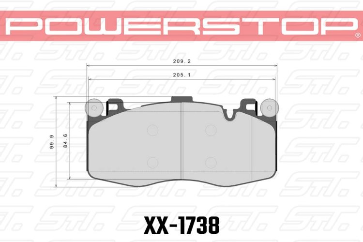 Колодки тормозные 26-1738 PowerStop Z26 передние BMW X5M F85; X6M F86