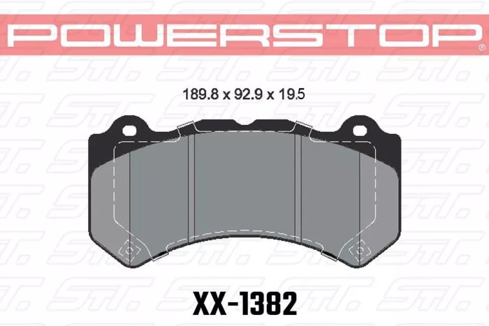 Колодки тормозные PST-1382 PowerStop TRACK DAY передние NISSAN Skyline GTR R35 2008->