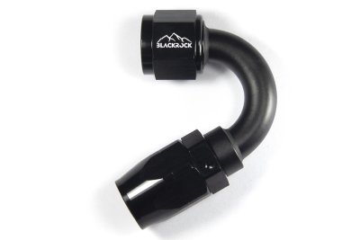 - 8 AN (8AN AN8) фитинг 150°, 20 серия Cutter Style, BLACKROCK LAB ЧЁРНЫЙ, A08-150-2BK