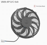 Вентилятор втягивающий (за радиатором) 11" (280mm) 1430 м3/ч SPAL VA09-AP12/C-54A