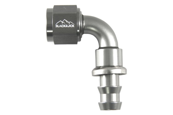 - 10 AN (10AN AN10) фитинг 90° PUSH FIT серия BLACKROCK LAB P10-090-7Ti