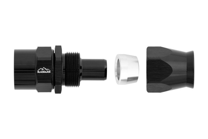 - 8 AN (8AN AN8) фитинг прямой Full Flow BLACKROCK LAB T08-001-3BK под тефлоновый шланг (600 серия)