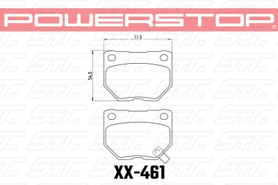 Колодки тормозные 17-461 PowerStop Z17 задние SUBARU Impreza WRX