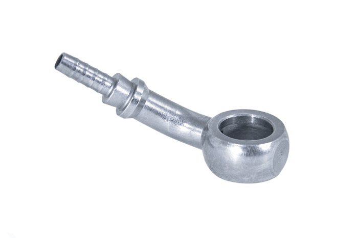 Фитинг banjo d10 mm, 45°, влево D-03 сталь, под опрессовку S5094L-03Z, Goodridge