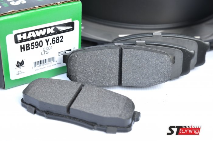 КОМПЛЕКТ ЗАДНИЙ: Тормозные диски DBA 42723S T3 + колодки HAWK LTS Toyota  LC 200,Lexus LX570,LX450D