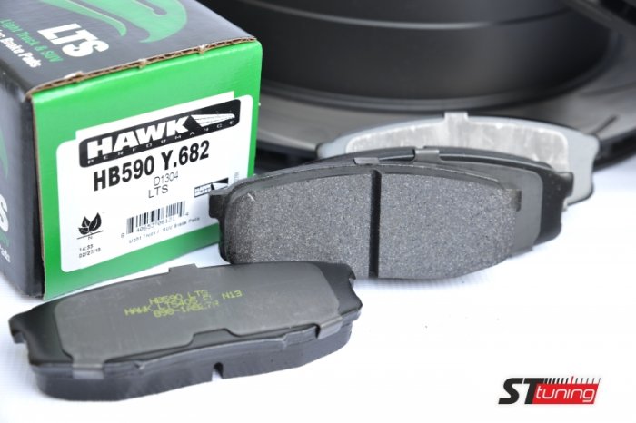 КОМПЛЕКТ ЗАДНИЙ: Тормозные диски DBA 42723S T3 + колодки HAWK LTS Toyota  LC 200,Lexus LX570,LX450D