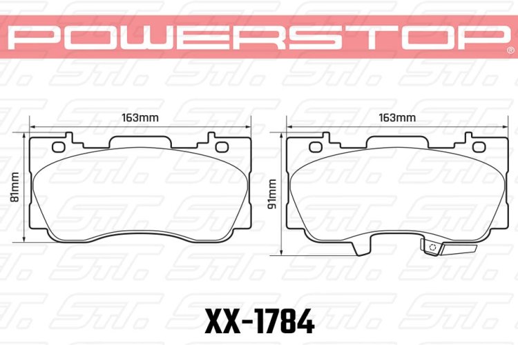 Колодки тормозные 26-1784 PowerStop Z26 передние FORD Mustang Performance R-Package, 2014-