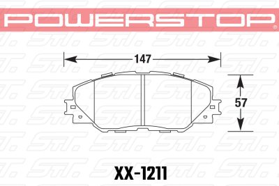 Колодки тормозные 23-1211 PowerStop Z23 передние RAV4