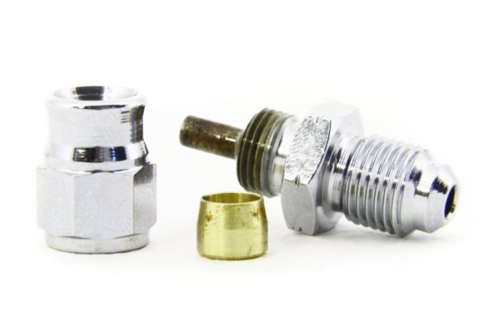 Фитинг папа M10*1 под прямой конус, короткий D-03 хром 445-31CH, Goodridge