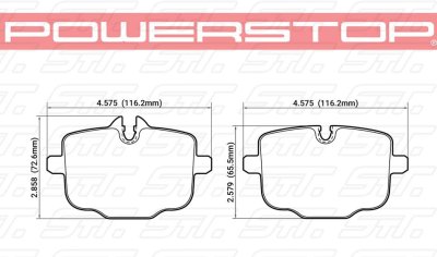 Колодки тормозные PST-1469 PowerStop TRACK DAY задние BMW M3 G80; M4 G82; M5 F10; M6 F12; X5