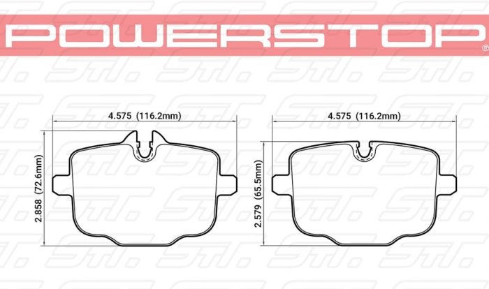 Колодки тормозные PST-1469 PowerStop TRACK DAY задние BMW M3 G80; M4 G82; M5 F10; M6 F12; X5