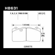 Колодки тормозные HB631N.622 HAWK HP Plus - Колодки тормозные HB631N.622 HAWK HP Plus
