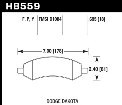 Колодки тормозные HB559B.695